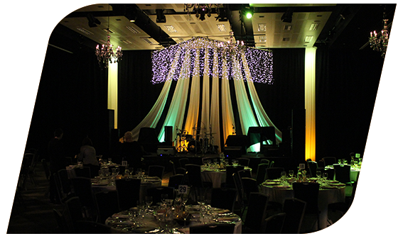 astera lighting at dinner event